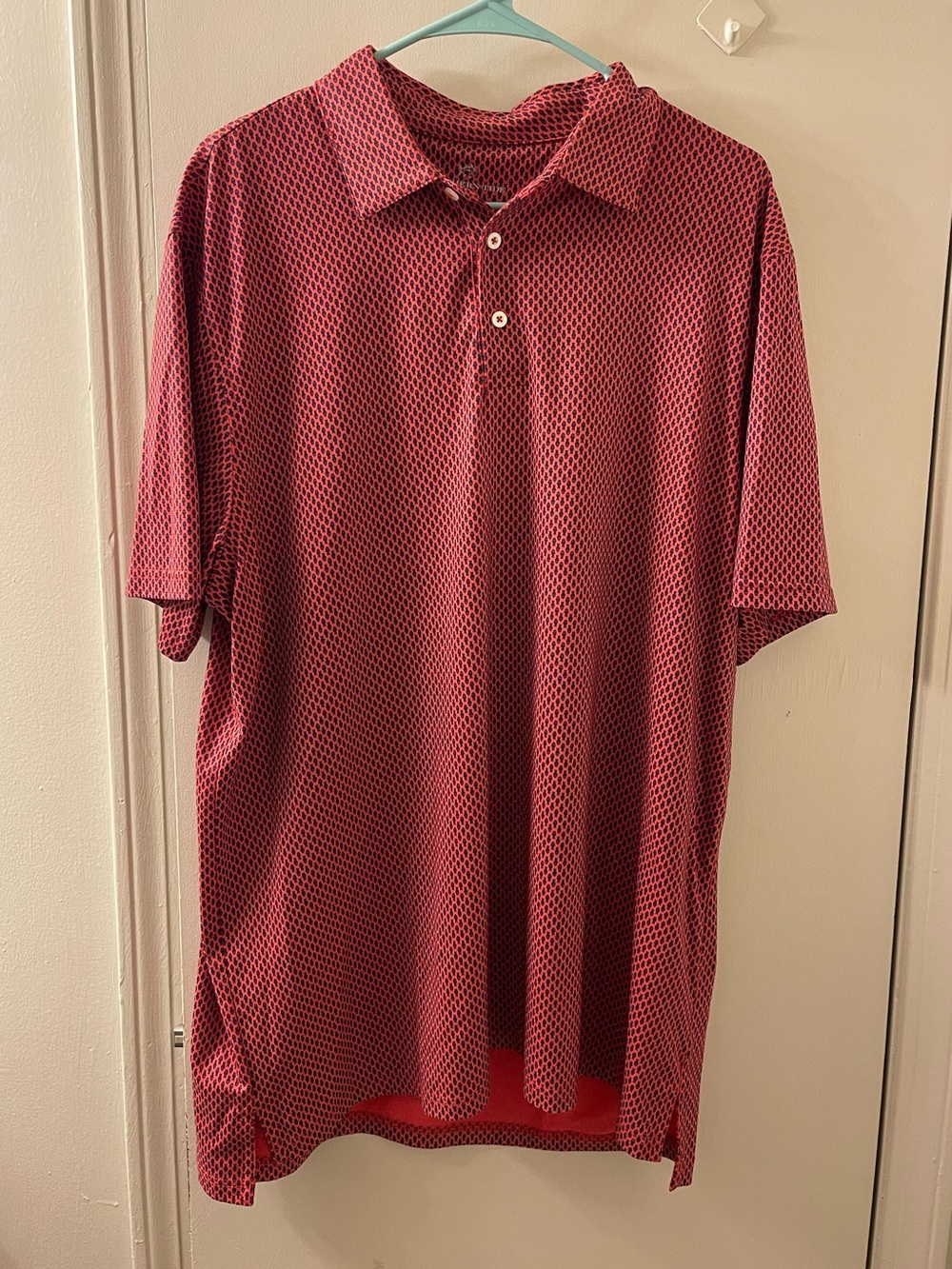 Southern Tide Men’s Red/Blue Fish Polo